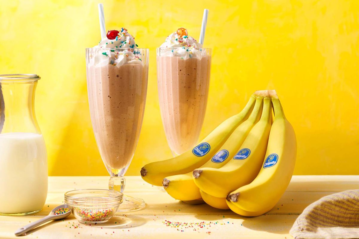 Vintage vanille milkshake met Chiquita banaan