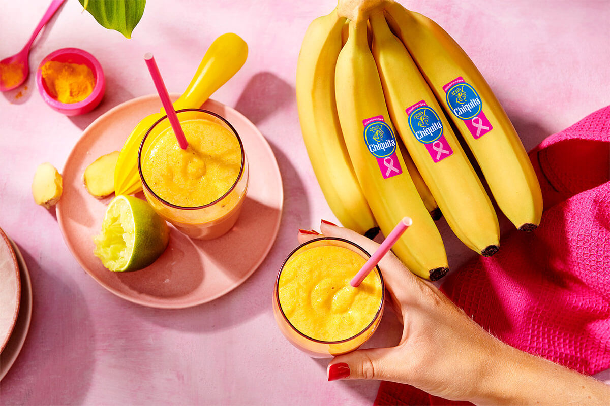 Chiquita banaan-peer smoothie met kurkuma