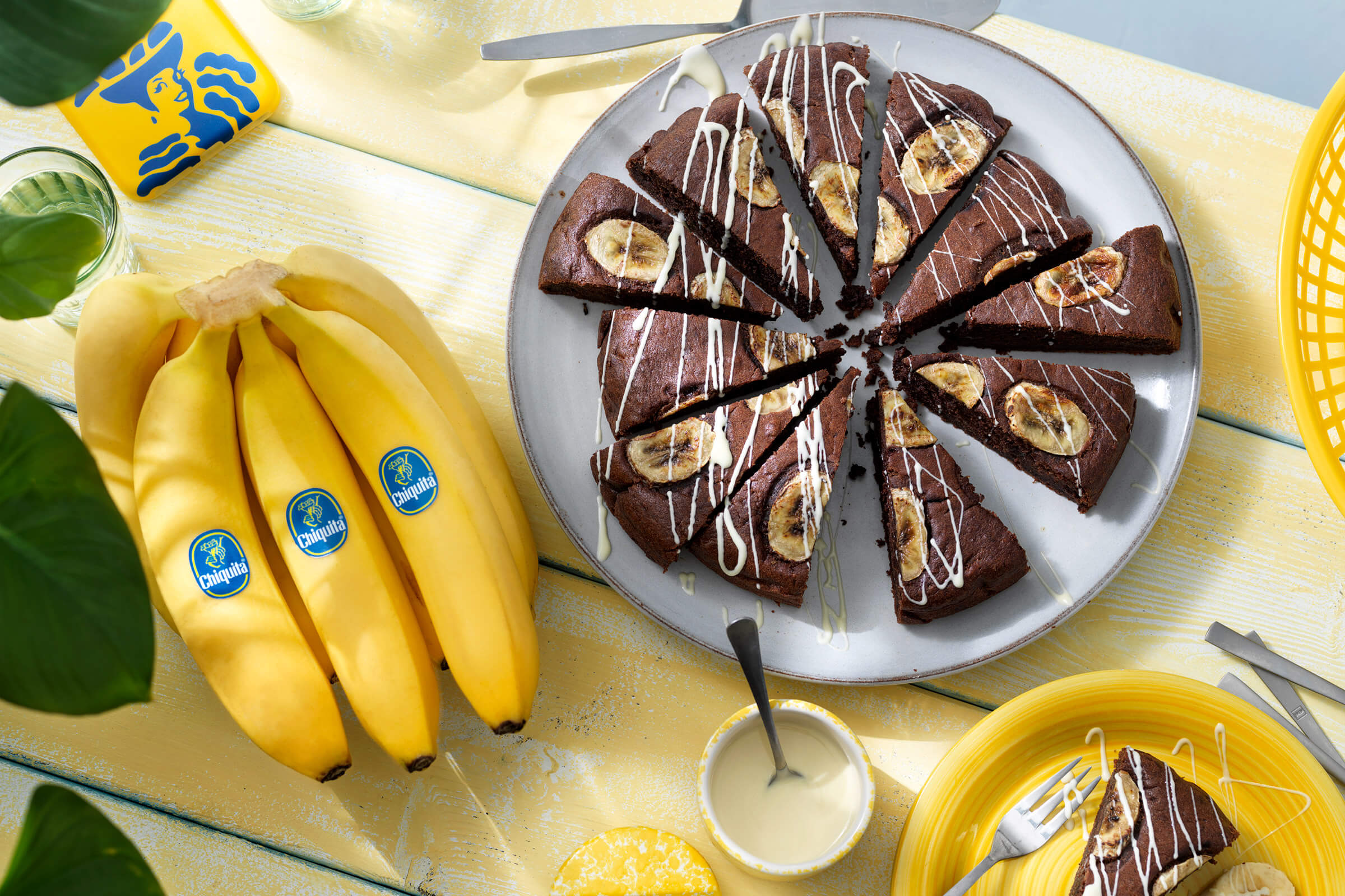 Chocolade- en Chiquita-bananenbrood