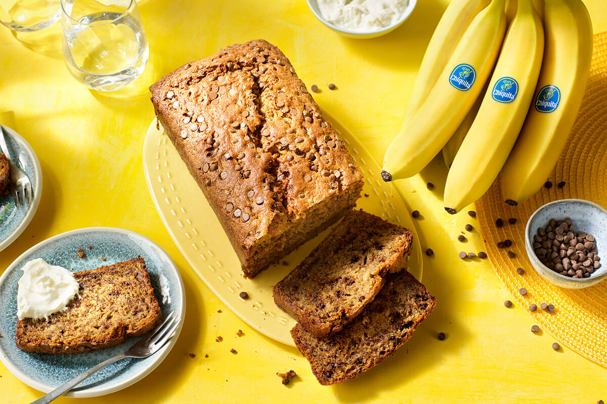 Bananenbrood met stukjes chocolade van Chiquita