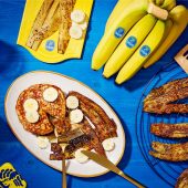 Veganistische bacon van bananenschillen van Chiquita