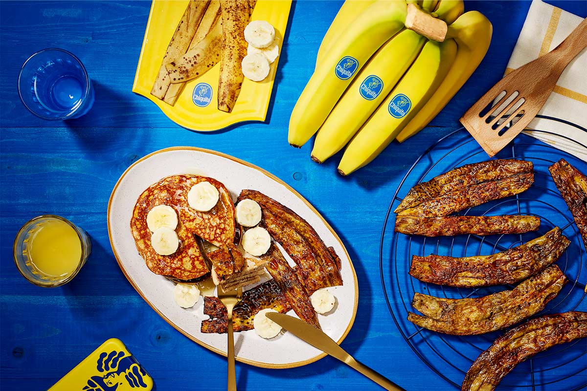 Veganistisch bananenschilbacon van Chiquita