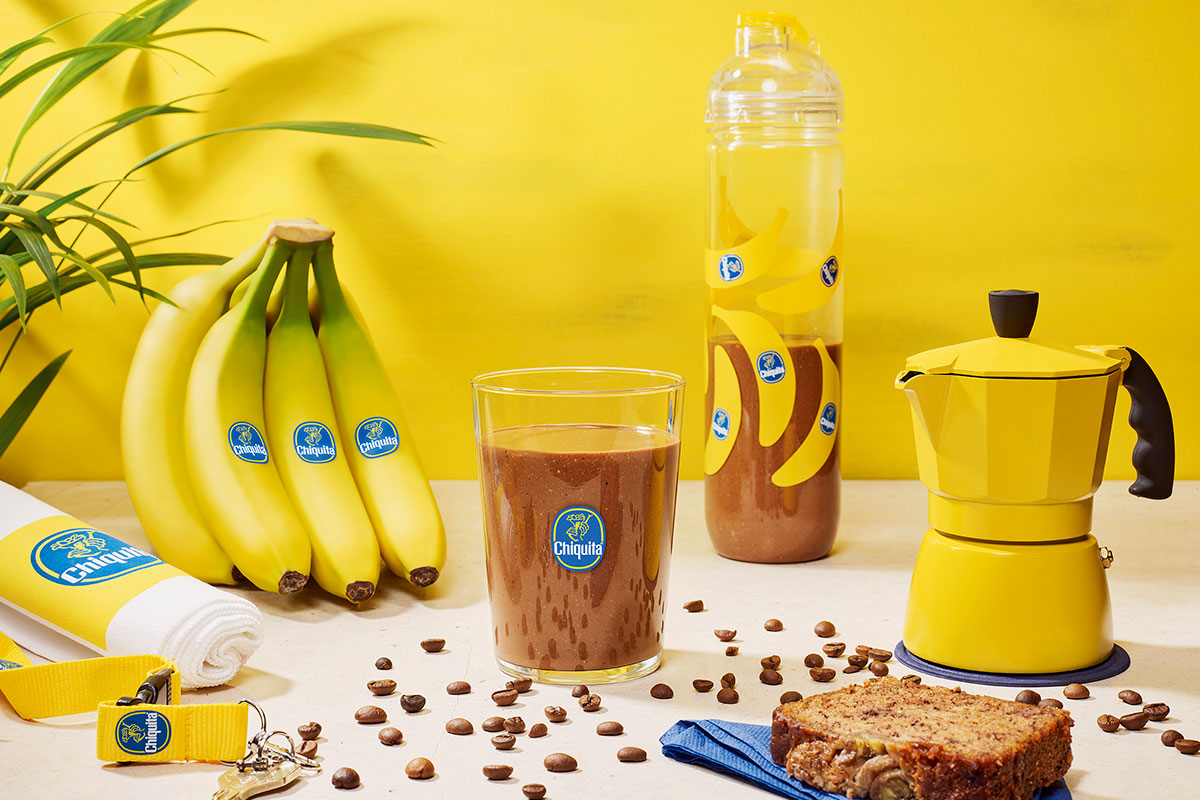 Work-out eiwitshake met banaan en mokka van Chiquita