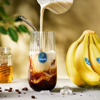 Bananenkoffiefrappé met koude koffie