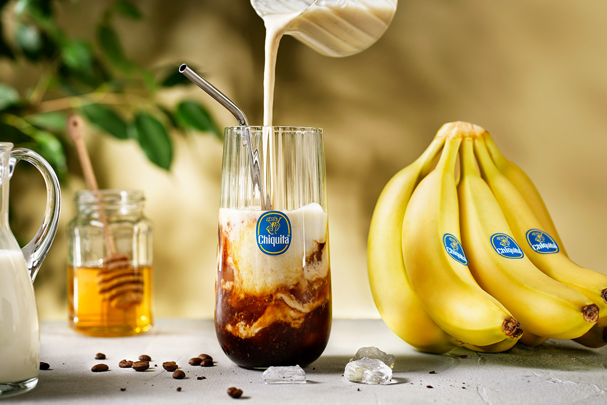 Bananenkoffiefrappé met koude koffie