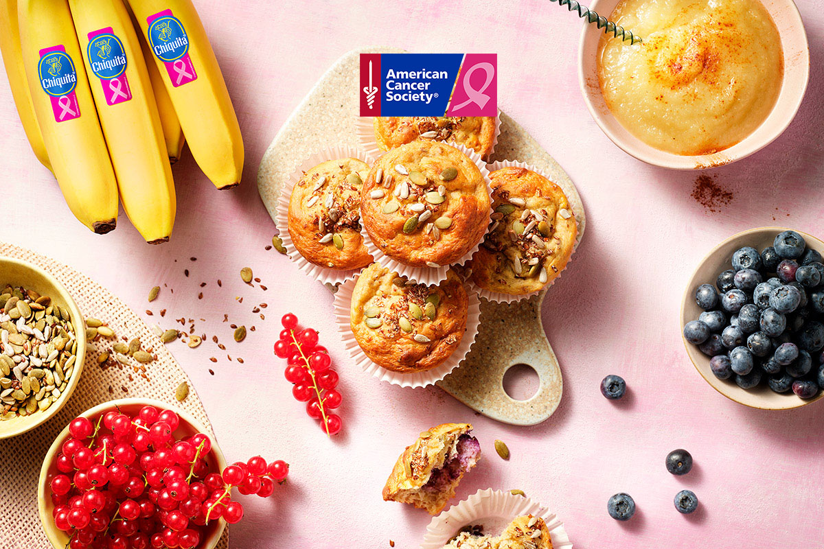 Chiquita-bananen- en bosbessenontbijtmuffins