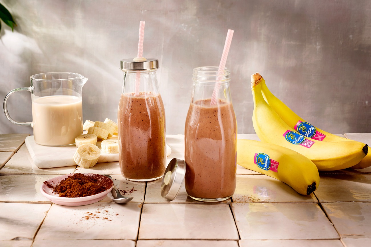 Spicy smoothie van Chiquita-banaan en cacao