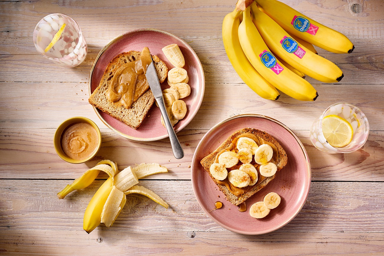 Chiquita’s fantastische toast met noten en bananen